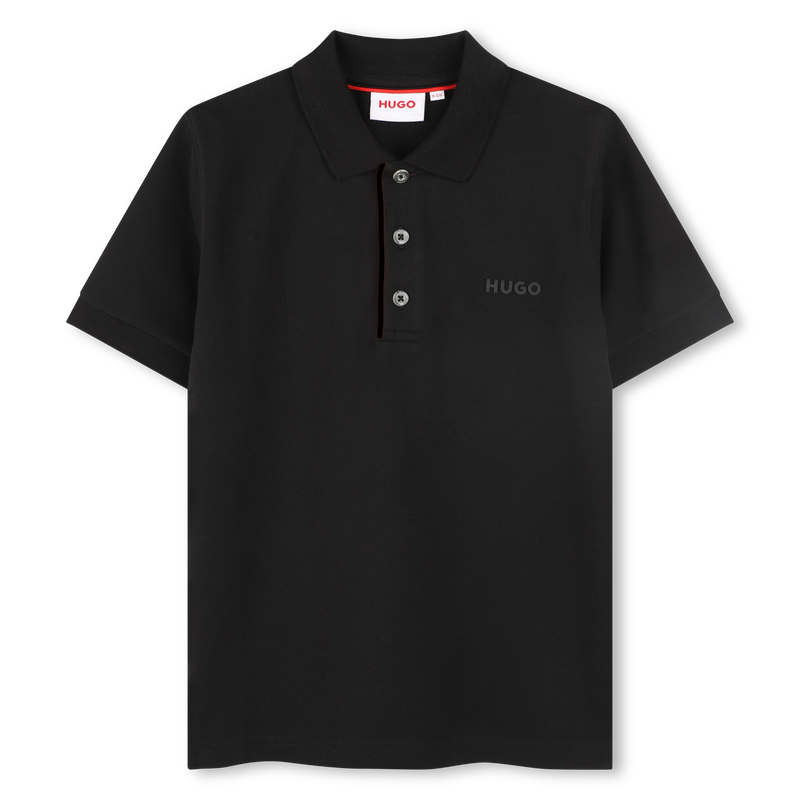 Kurz&auml;rmliges Piqu&eacute;-Poloshirt HUGO 
                        JUNGE