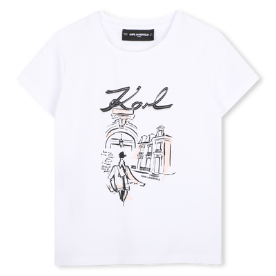T-Shirt mit kurzen &Auml;rmeln KARL LAGERFELD KIDS M&Auml;DCHEN