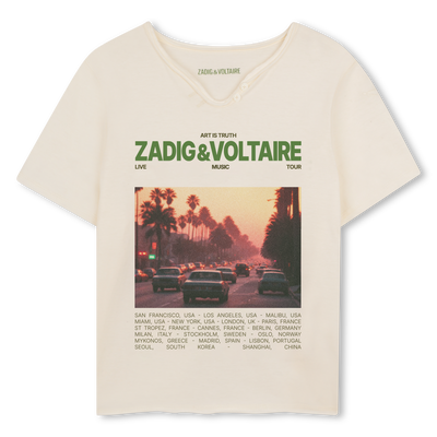 KURZ&Auml;RMELIGES T-SHIRT ZADIG & VOLTAIRE JUNGE