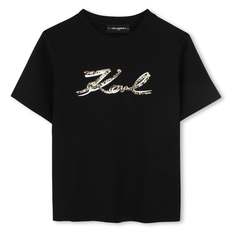 T-Shirt mit Pailletten KARL LAGERFELD KIDS 
                        M&Auml;DCHEN