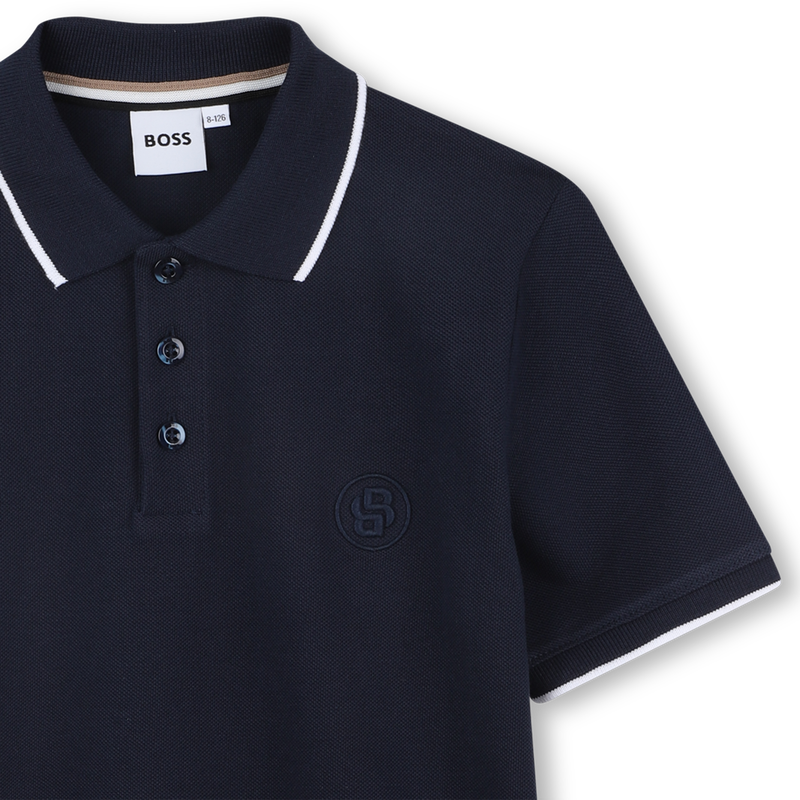 Gerades Baumwoll-Poloshirt BOSS 
                        JUNGE