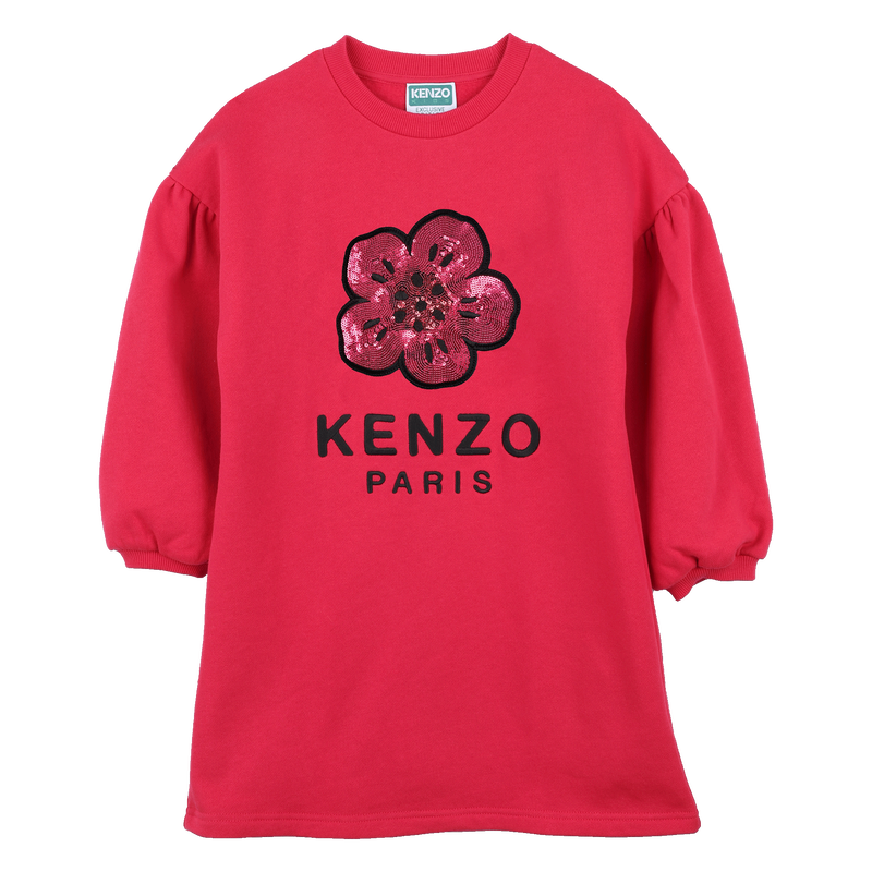 Sweatshirt-Kleid mit Ballon&auml;rmeln KENZO KIDS 
                        M&Auml;DCHEN