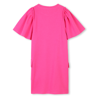 Kurz&auml;rmeliges Baumwoll-Kleid KENZO KIDS M&Auml;DCHEN