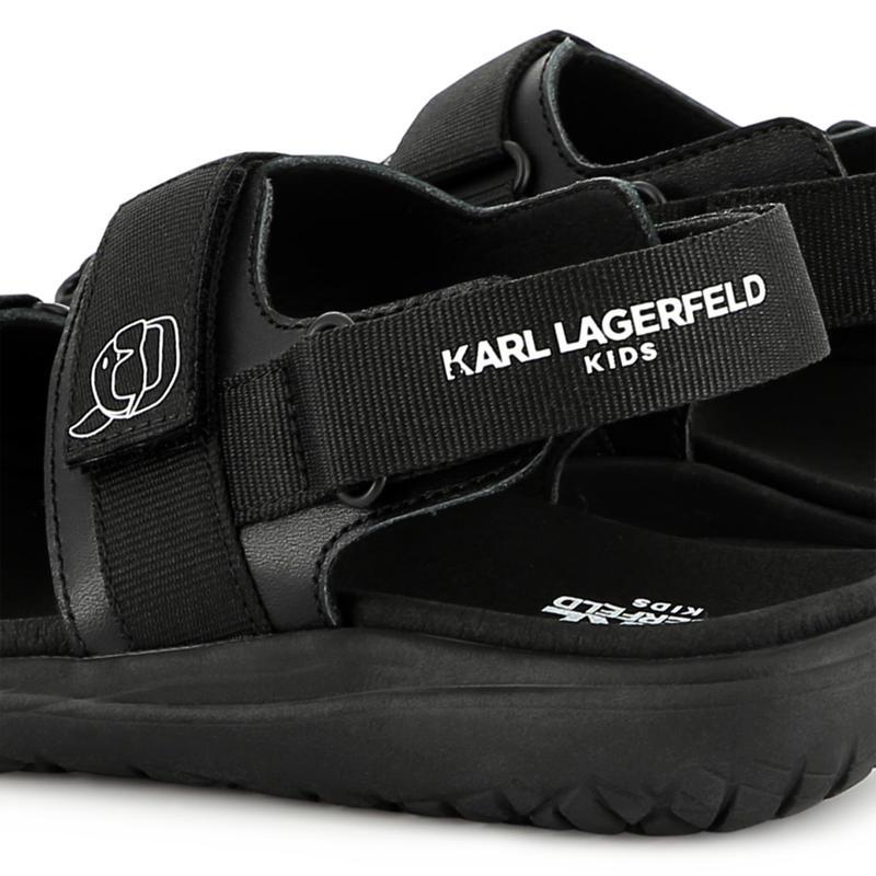 Ledersandalen mit Klett KARL LAGERFELD KIDS 
                        JUNGE