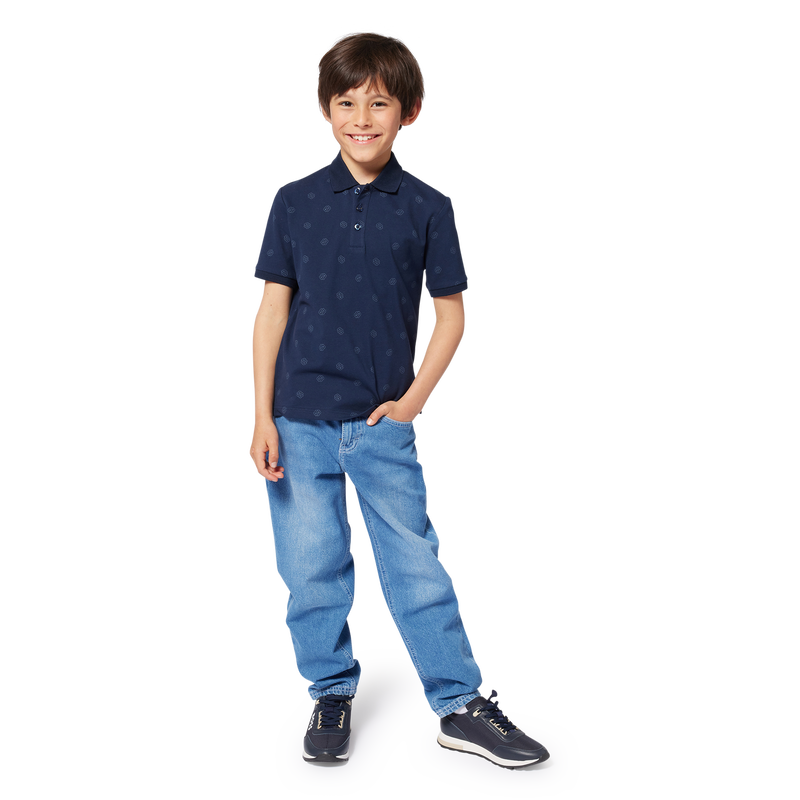 Gerades Poloshirt mit Print BOSS 
                        JUNGE
