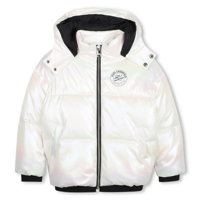 Steppjacke mit Kapuze KARL LAGERFELD KIDS M&Auml;DCHEN