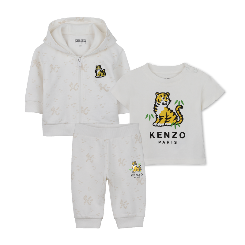 SET AUS T-SHIRT, STRICKJACKE UND HOSE KENZO KIDS 
                        UNISEX