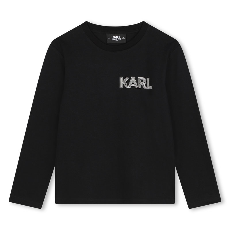 Lang&auml;rmliges Baumwoll-T-Shirt KARL LAGERFELD KIDS 
                        JUNGE