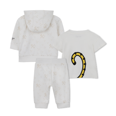 SET AUS T-SHIRT, STRICKJACKE UND HOSE KENZO KIDS UNISEX