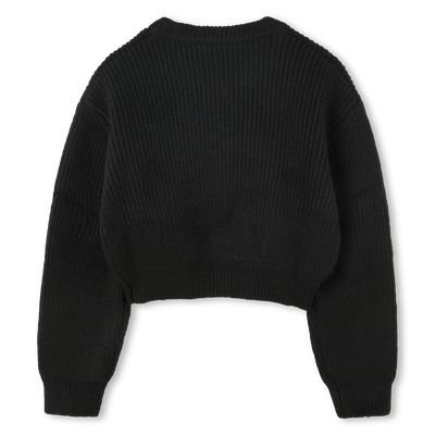 Kurzer Pulli mit Nieten-Logo HUGO M&Auml;DCHEN