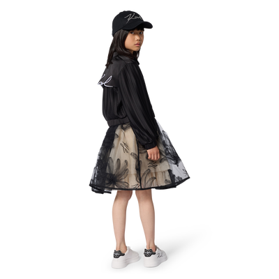 Jacke mit plissierten &auml;rmeln KARL LAGERFELD KIDS M&Auml;DCHEN