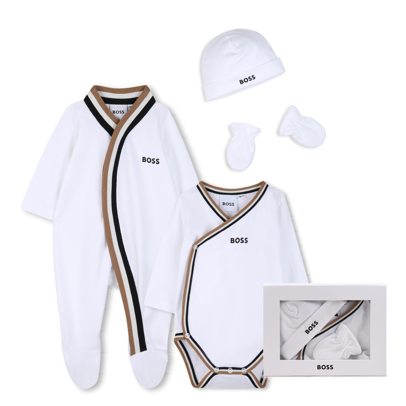 PYJAMA + BODY + BEANIE + F&Auml;USTLINGE SET BOSS 
                        JUNGE