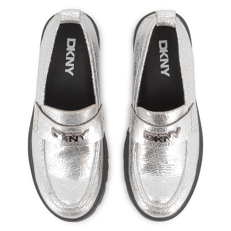Loafer aus Metallic-Rindsleder DKNY 
                        M&Auml;DCHEN