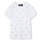 T-Shirt mit Strassbesatz KARL LAGERFELD KIDS 
                    M&Auml;DCHEN