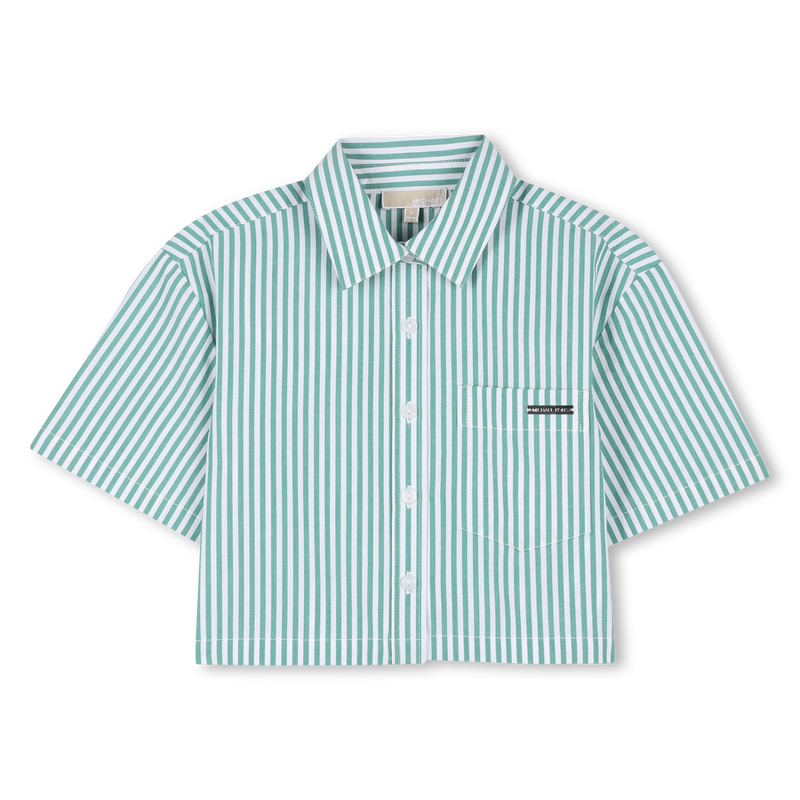 GESTREIFTES KURZ&Auml;RMELIGES HEMD MICHAEL KORS 
                        M&Auml;DCHEN