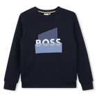 Fleece-sweatshirt, MARINE, hi-res
