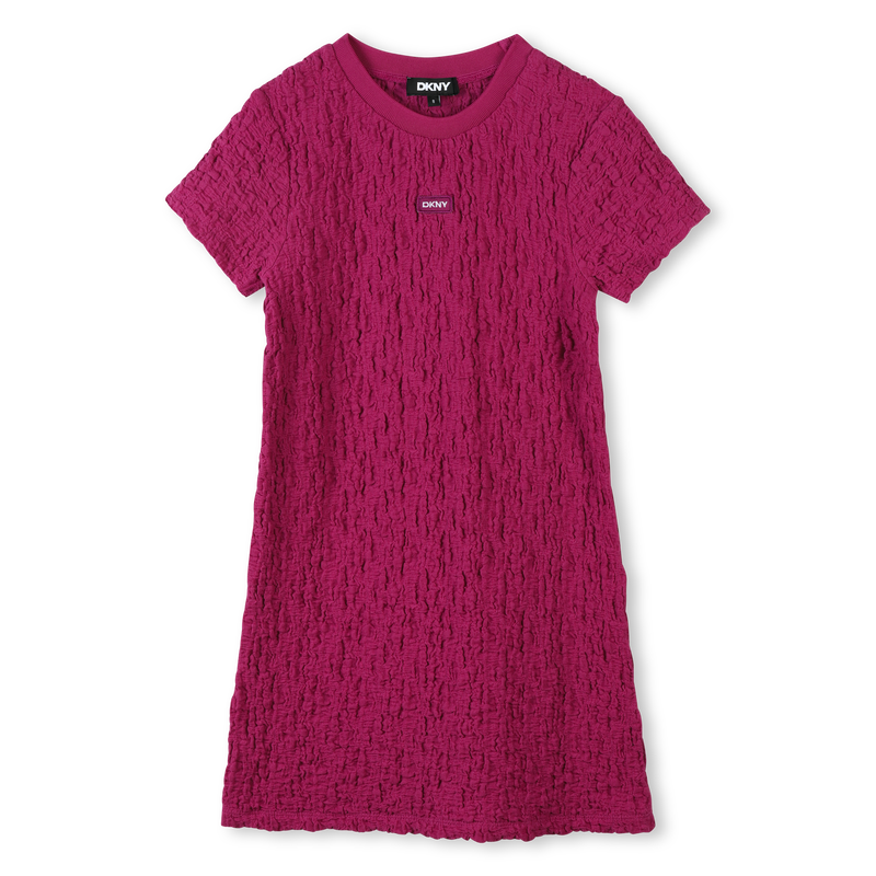 Strukturiertes Kurzarmkleid DKNY 
                        MÄDCHEN