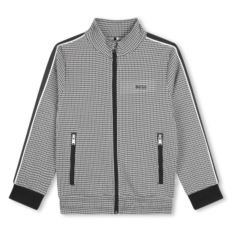 Cardigan mit Zip und Print BOSS 
                        JUNGE