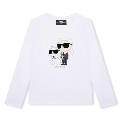 Langarmshirt mit Motiv KARL LAGERFELD KIDS M&Auml;DCHEN