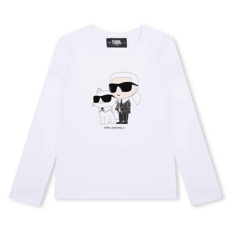 Langarmshirt mit Motiv KARL LAGERFELD KIDS 
                        M&Auml;DCHEN
