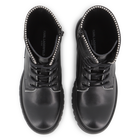 Mittelhoher Schn&uuml;rstiefel aus Rindsleder KARL LAGERFELD KIDS 
                    M&Auml;DCHEN