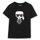 T-shirt mit metallic-print KARL LAGERFELD KIDS 
                    JUNGE