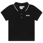 Kurzarm-Polo, SCHWARZ, hi-res