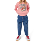 Besticktes Baumwoll-Sweatshirt KENZO KIDS 
                    M&Auml;DCHEN