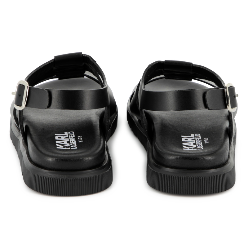 Leder-Sandalen mit Schnalle KARL LAGERFELD KIDS 
                        M&Auml;DCHEN