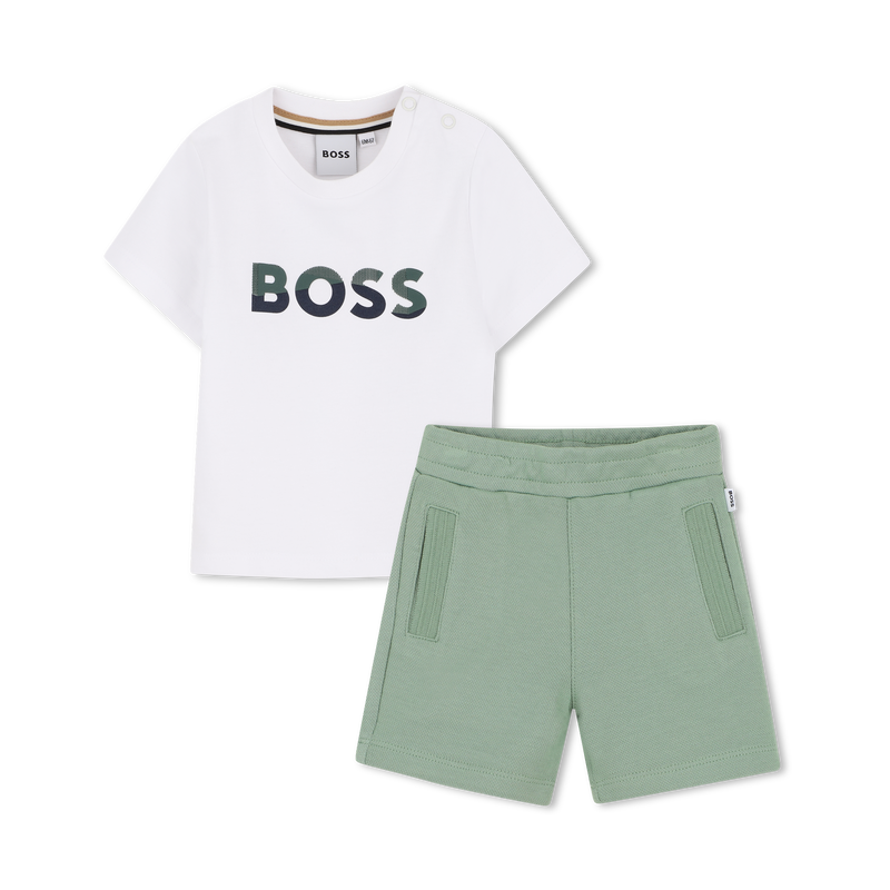 SET AUS T-SHIRT UND BERMUDASHORTS BOSS 
                        JUNGE
