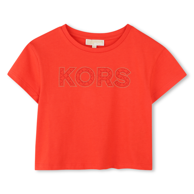 Kurzes Baumwoll-T-Shirt MICHAEL KORS 
                        M&Auml;DCHEN