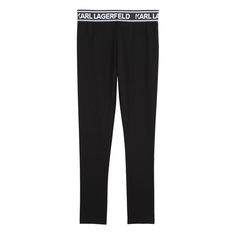 Leggings mit Metallic-Taille KARL LAGERFELD KIDS 
                        M&Auml;DCHEN