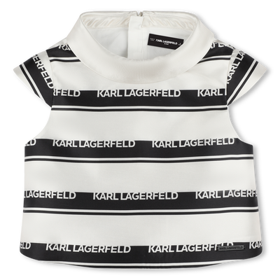 Gestreifte Bluse mit Logo KARL LAGERFELD KIDS M&Auml;DCHEN