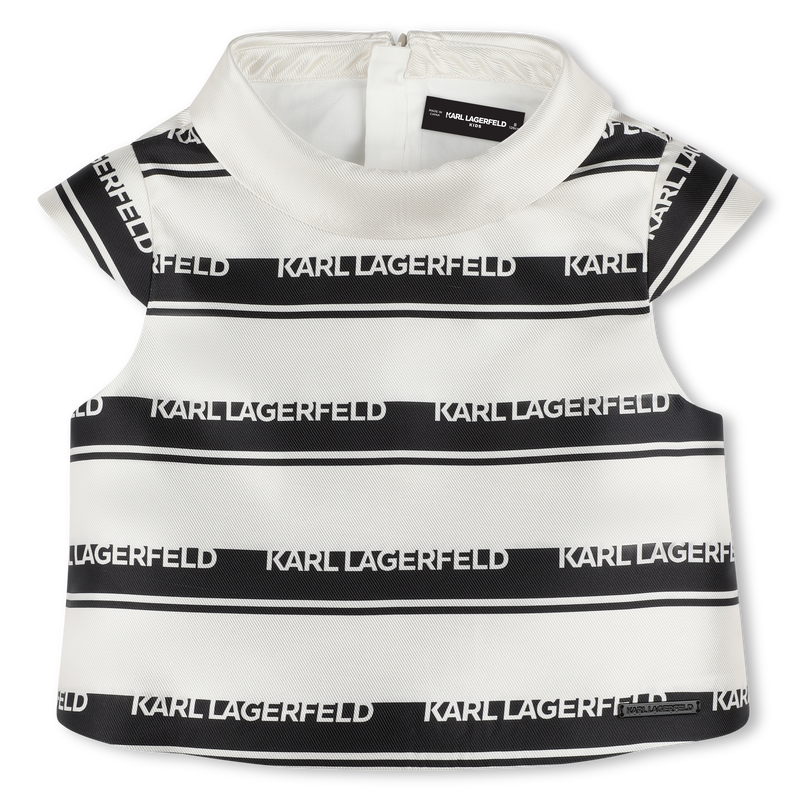 Gestreifte Bluse mit Logo KARL LAGERFELD KIDS 
                        M&Auml;DCHEN