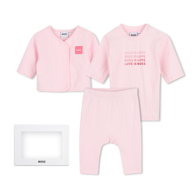 Hose, Cardigan und T-Shirt Set BOSS M&Auml;DCHEN