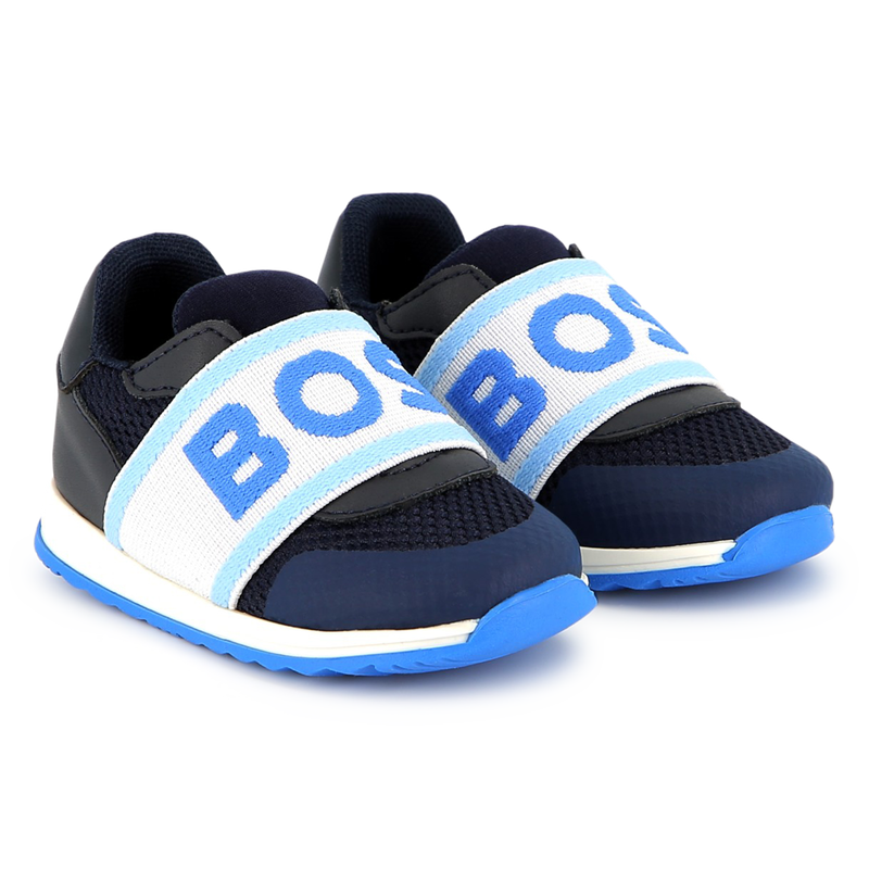 Ledersneaker mit Mesh BOSS 
                        JUNGE