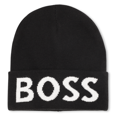 Strickm&uuml;tze mit Revers BOSS JUNGE