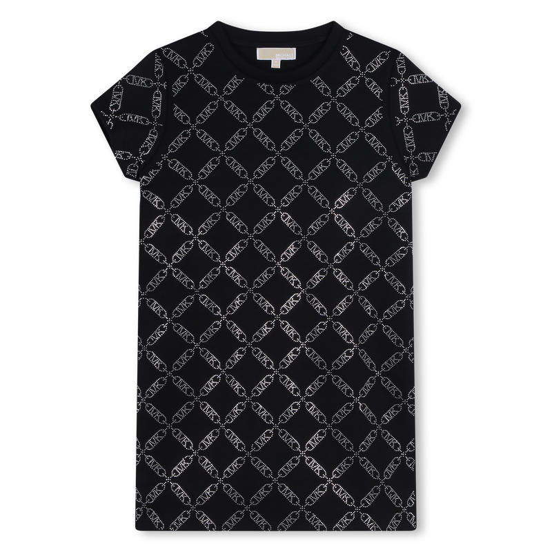 Kurzärmeliges Kleid mit Nieten MICHAEL KORS 
                        MÄDCHEN