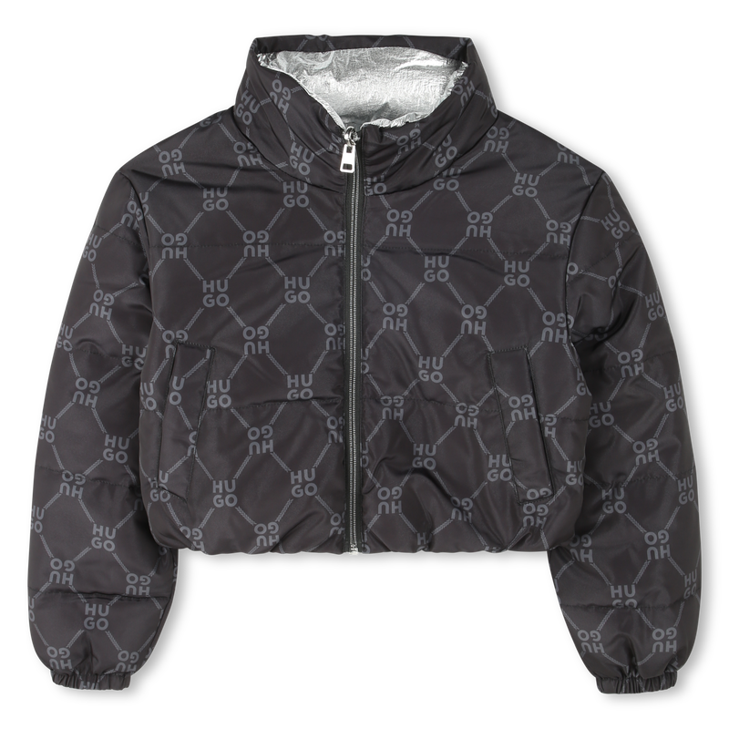 Kurze Wende-Winterjacke HUGO 
                        M&Auml;DCHEN