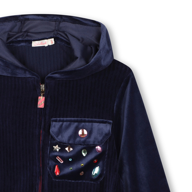 Samtige Sweatjacke mit Kapuze BILLIEBLUSH 
                        M&Auml;DCHEN