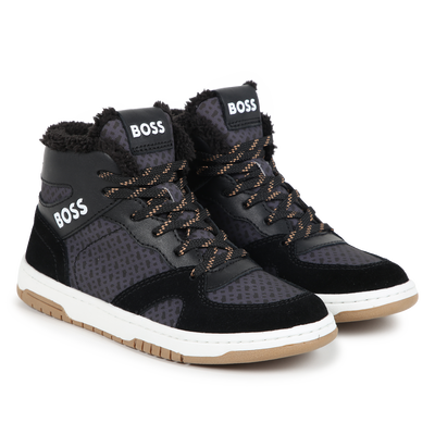 Leder-Sneakers zum Schn&uuml;ren BOSS JUNGE