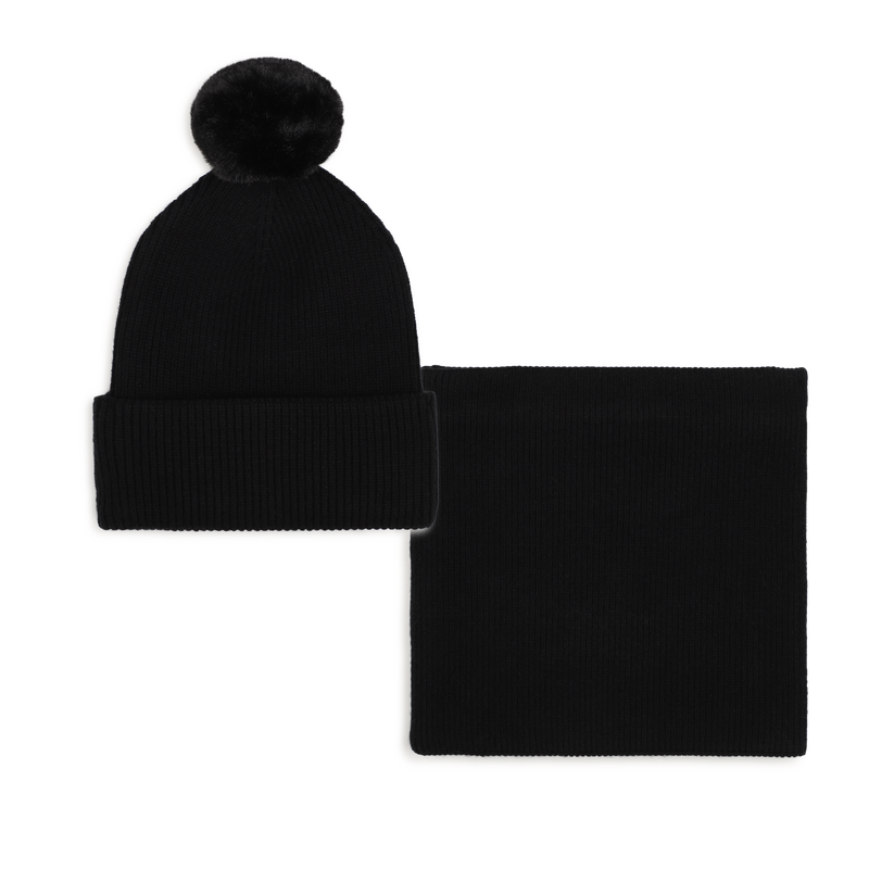 M&uuml;tze und Schal-Set KARL LAGERFELD KIDS 
                        M&Auml;DCHEN