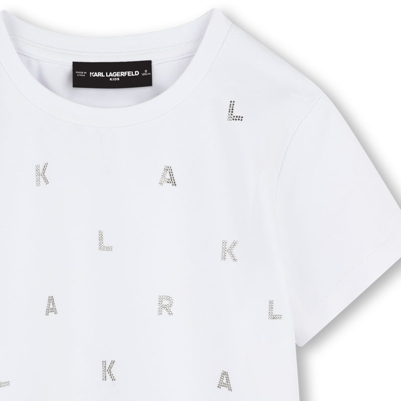 T-Shirt mit Strassbesatz KARL LAGERFELD KIDS 
                        M&Auml;DCHEN