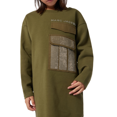Langarm-Kleid aus Baumwolle MARC JACOBS M&Auml;DCHEN