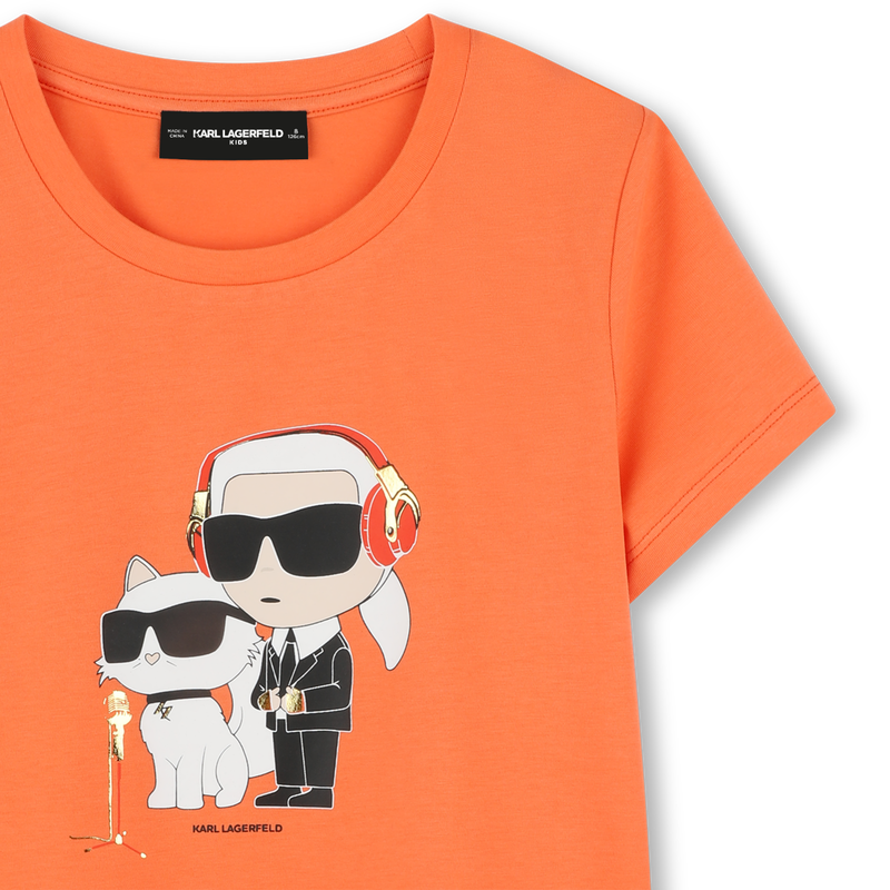 T-Shirt mit Druck KARL LAGERFELD KIDS 
                        M&Auml;DCHEN