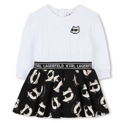 Lang&auml;rmeliges Kleid KARL LAGERFELD KIDS M&Auml;DCHEN