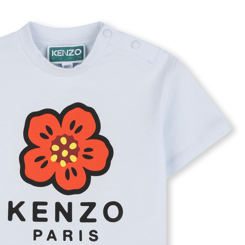 T-SHIRT MIT DRUCKKNOPF AN DER SCHULTER KENZO KIDS 
                        MÄDCHEN