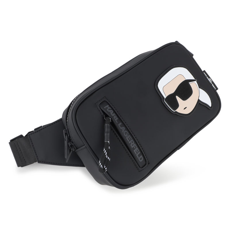 Bauchtasche aus beschichtetem Textil mit Gummieffe KARL LAGERFELD KIDS 
                        JUNGE