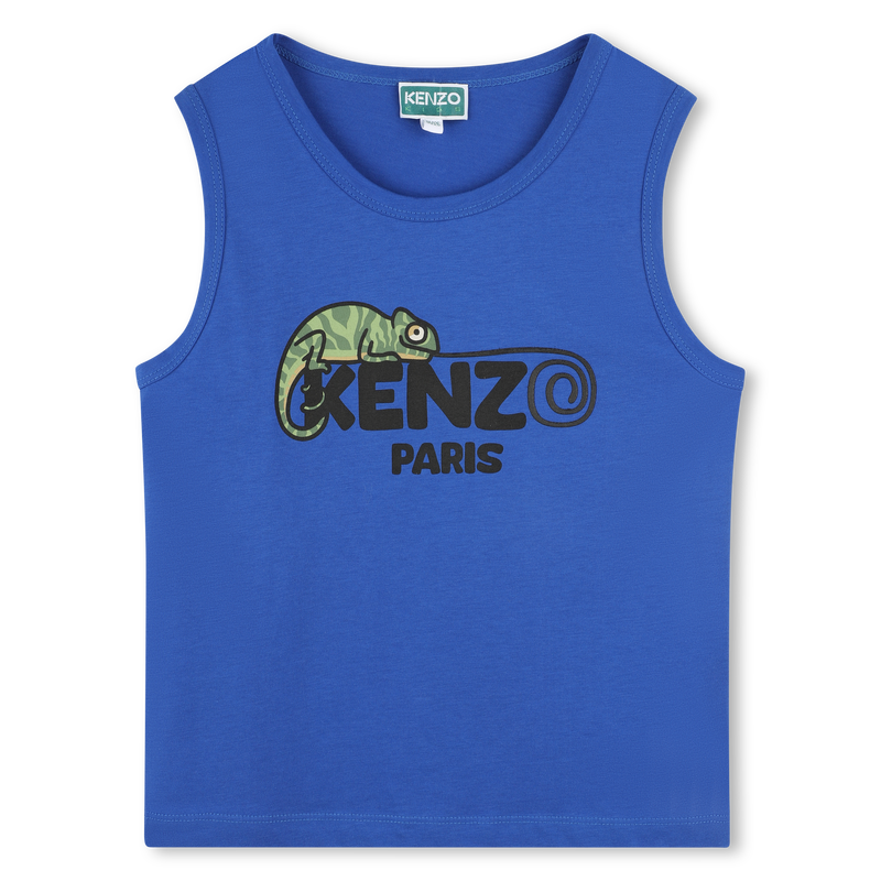 Baumwoll-Tanktop mit Logo KENZO KIDS 
                        JUNGE