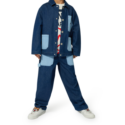 Bestickte Jeans mit Taschen KENZO KIDS JUNGE